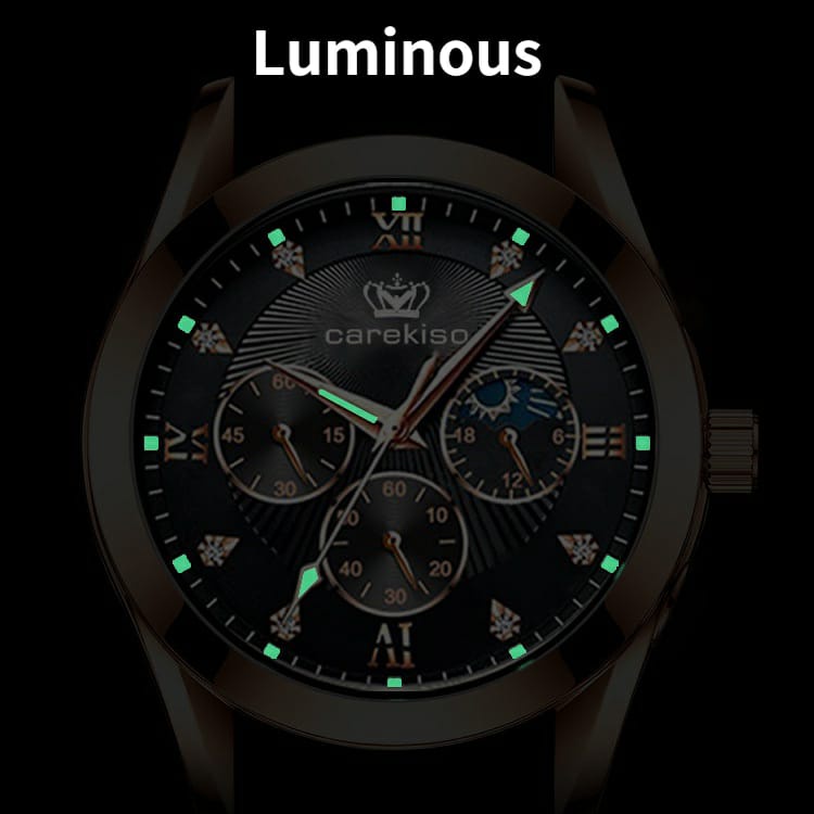 Jam Tangan Pria Original Anti Air Strap Kulit PU Premium Analog Milenial Cowok Casual Fashion Premium Leather Watch Water Resistance Glow in the dark Simple Orii Quartz