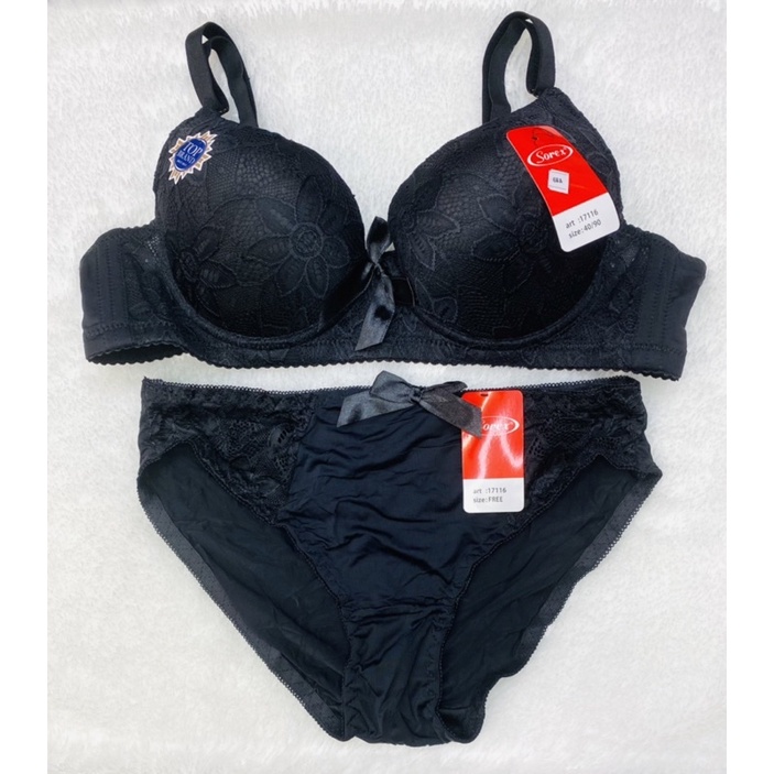 BH Set | Bra Set + CD Brukat SOREX 17126 Pakai Kawat Dan Busa Tipis