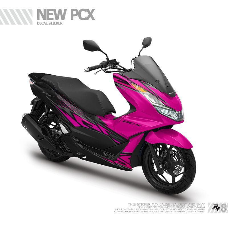 (PREMIUM) seticker variasi decal full body honda pcx 160 warna pink