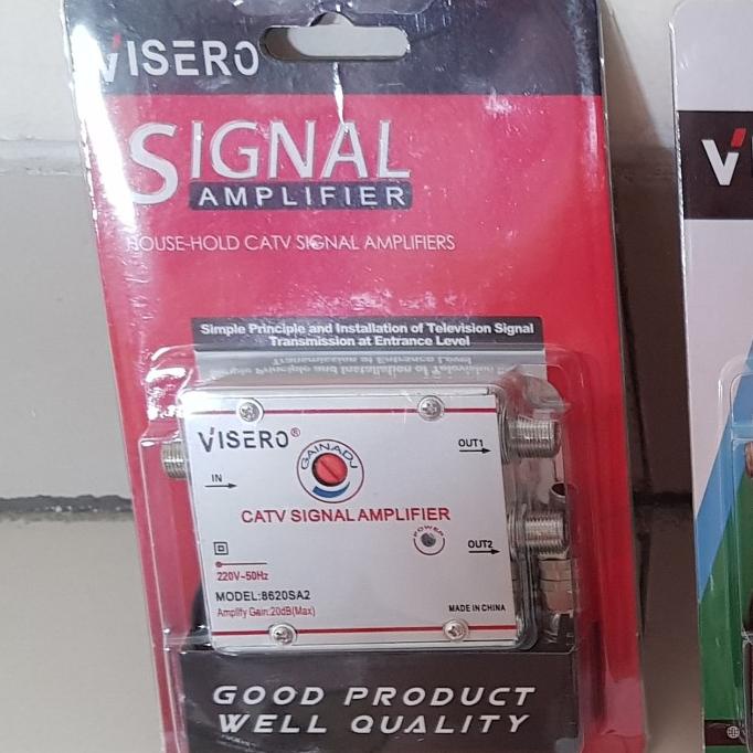 Booster + Splitter Antena TV / penguat sinyal tv 2way 3way 4way