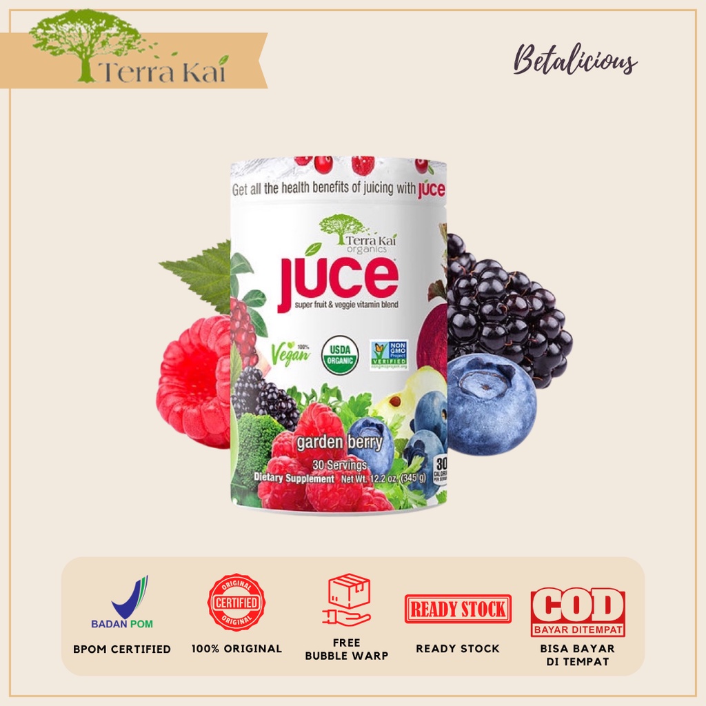 Terra Kai Organics Juce Garden Berry Super Fruit Veggie Vitamin 345gr