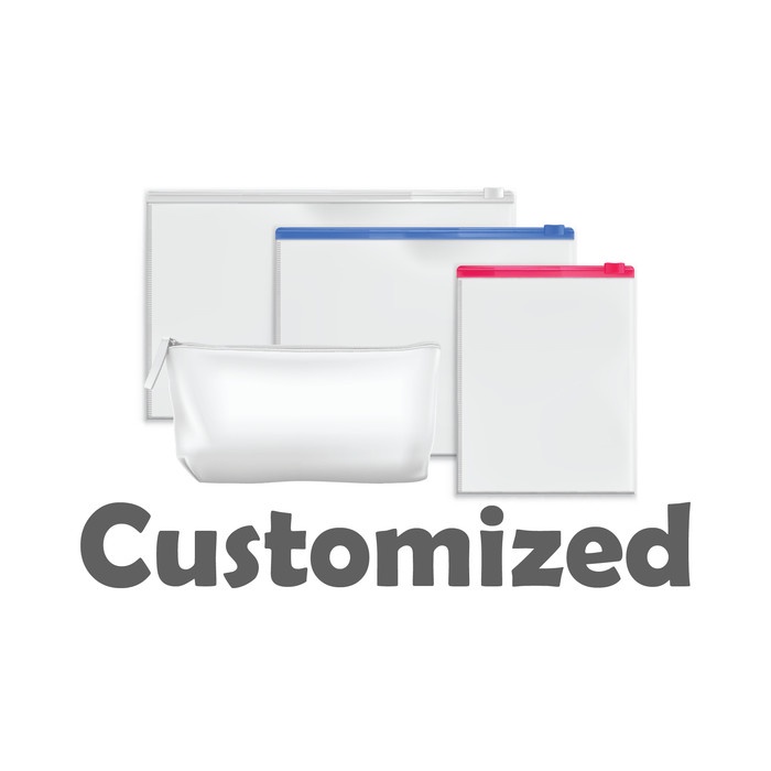 CUSTOM Tas Mika PVC Polos Goodiebag Hampers Souvenir Tebal Transparan