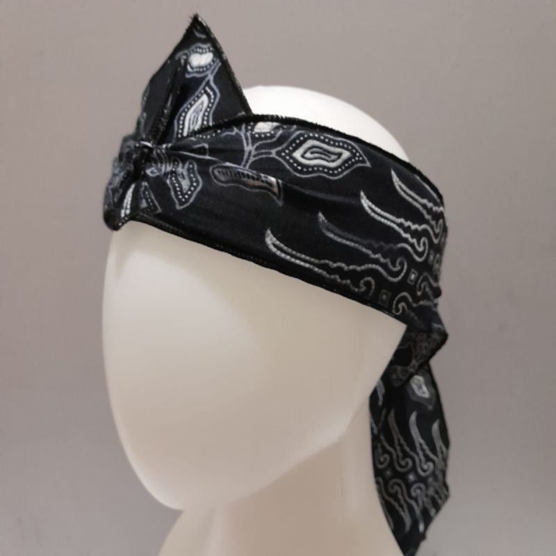 totopong Sunda, iket Sunda, Makuta wangsa, motif batik hitam
