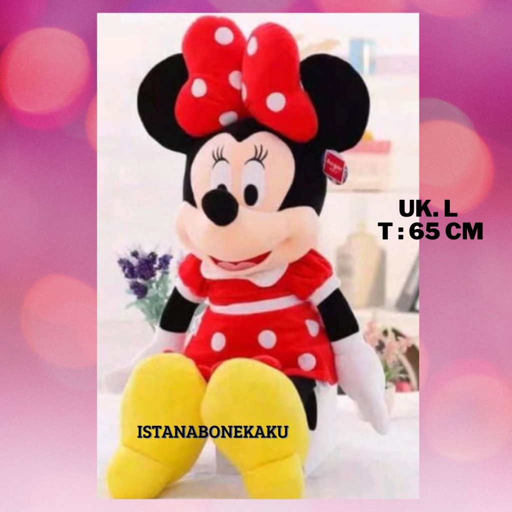 Boneka Mickey Jumbo Minnie Besar Miki Mini T : 90 cm Produk Berkualitas SNI