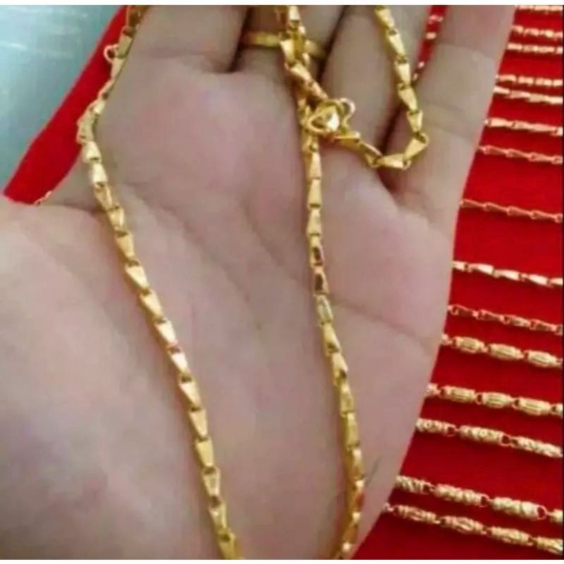 KALUNG PADI BESAR MOTIF EMAS 24K