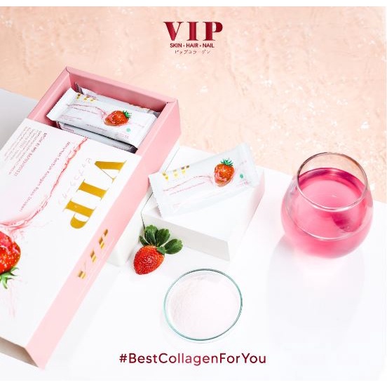 VIP Collagen Drink Ecer (1 Sachet) Ecern Satuan Suplemen Kolagen Colagen Drink Pencerah Pelembab Kulit Wajah Sehat Cantik Glowing Original 100%