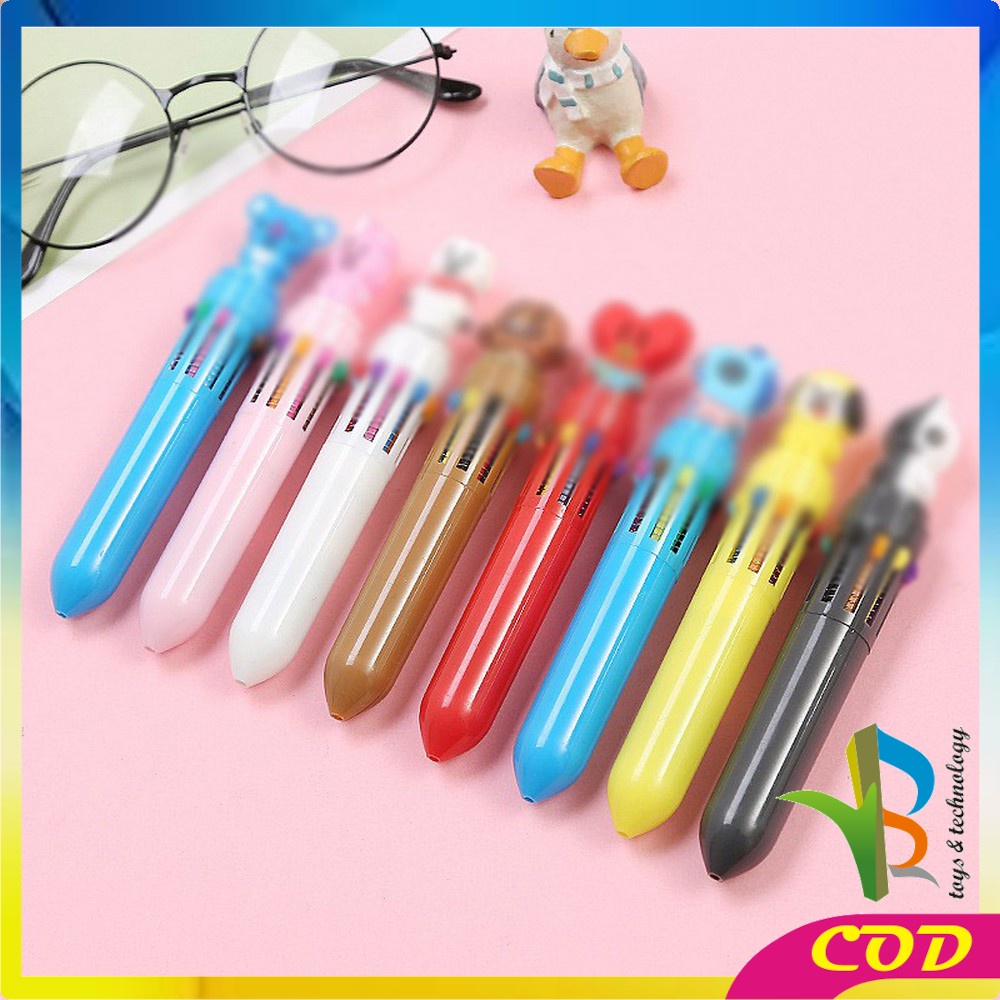 RB-A13 PENA BANGTAN BOYS Pulpen Kartun 10 Warna Pen Warna Warni Bolpoin Karakter Lucu