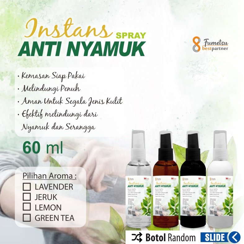 Biopro - Anti Nyamuk Spray Cair Alami Aroma Fresh Super Ampuh Kemasan 60ml Spray