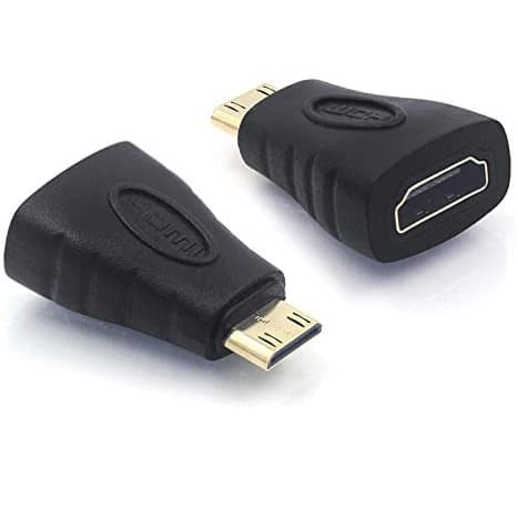 male mini Hdmi to female Hdmi Connector Conector Konektor Converter Konverter pc laptop komputer cpu