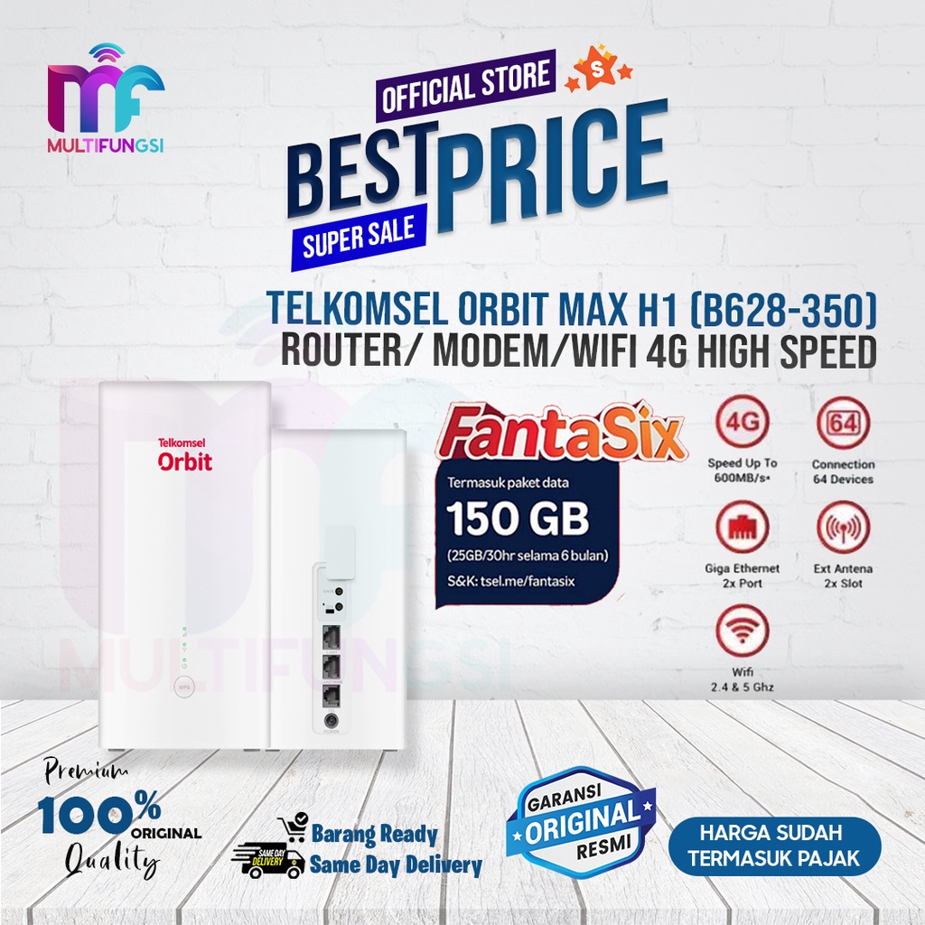 Telkomsel Orbit Max H1 (B628-350) Router/ Modem/Wifi  4G High Speed