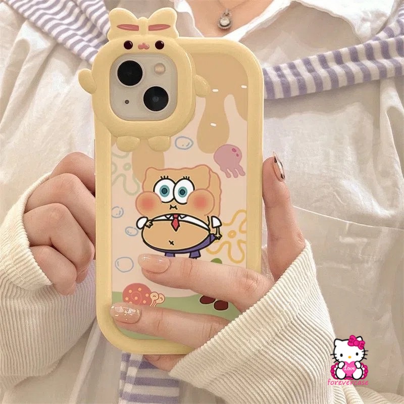 Soft Case Desain SpongeBob 3D Untuk VIVO Y21 Y12 Y55 Y11 Y15 Y02s Y75 Y15s Y17 Y12i Y22s Y35 Y22 V23 Y16 Y20 Y51 Y01 Y15A Y20 Y30 Y20 Y20 Y20s Y20 Y1S