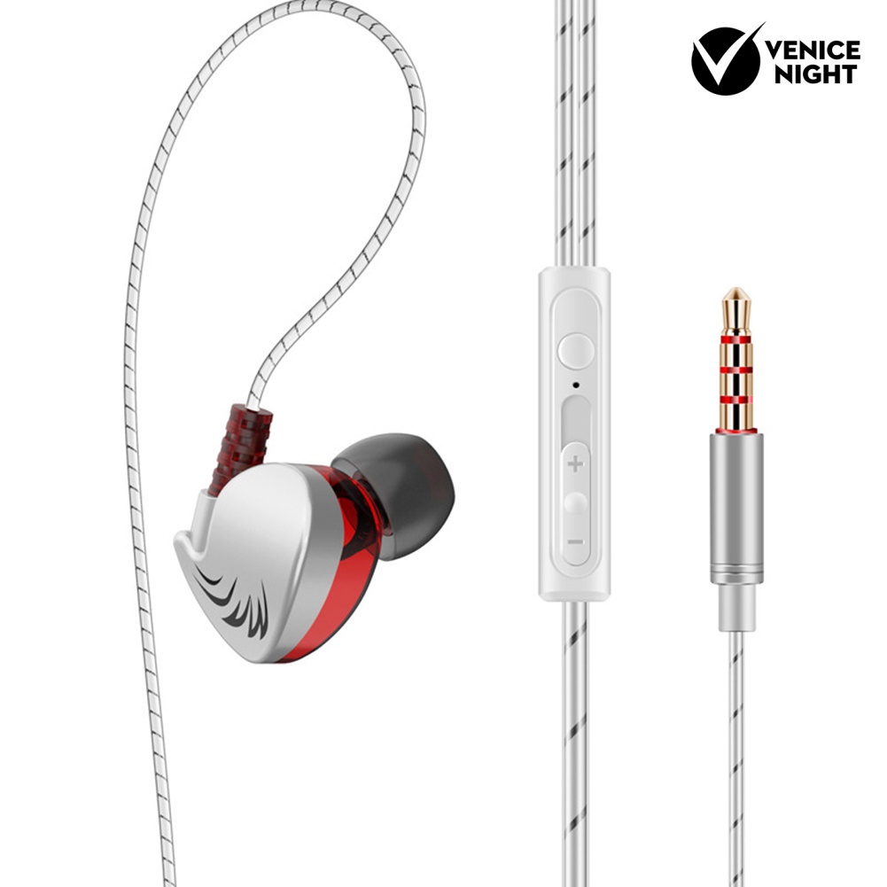 (VNEP) (Berkabel) QKZ CK7 Fashon Sports Heavy Bass Phone Tablet 3.5mm Plug In-ear Earphones