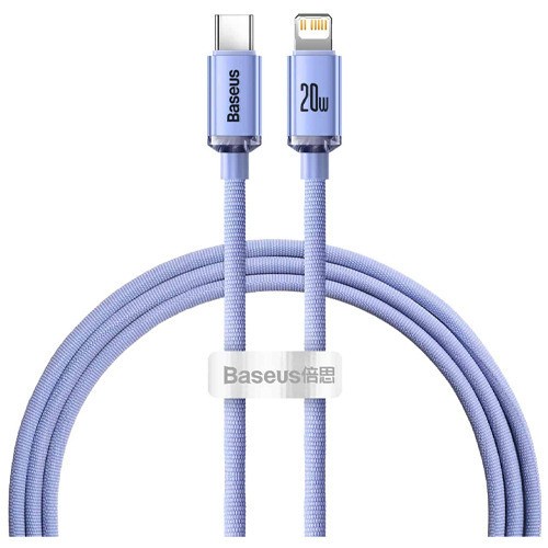 Baseus Crystal Shine Series Fast Charging 20W Data Cable USB-C to Lightning 1.2m 2m Garansi Resmi