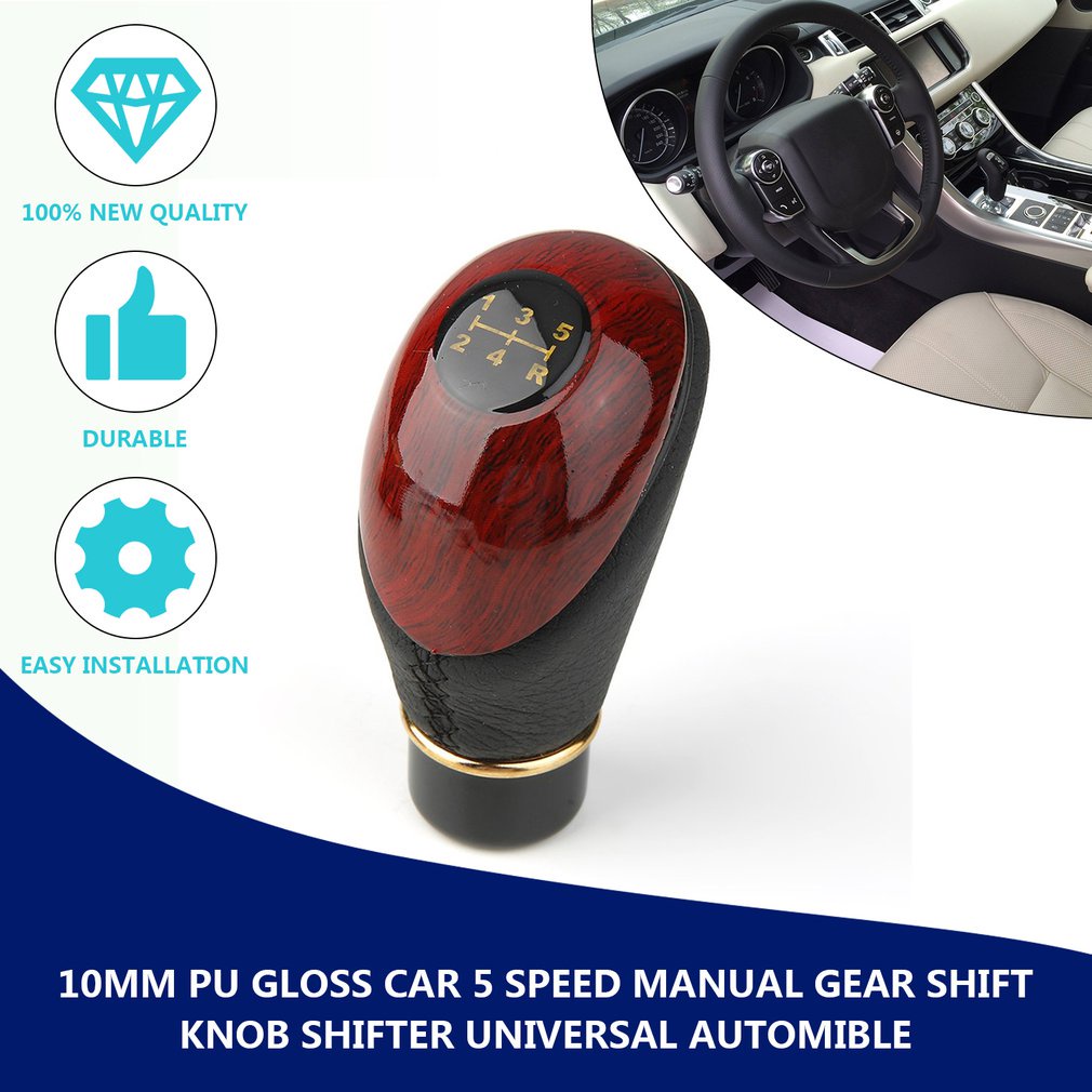 Shift Knob Manual/knob Perseneling Mobil/tuas Perseneling Mobil/Cover Rem Tangan Mobil Universal/Shift Knob Universal Knop Gear Knob Kayu Type R Tuas Gigi Perseneling Transmisi Mobil Manual