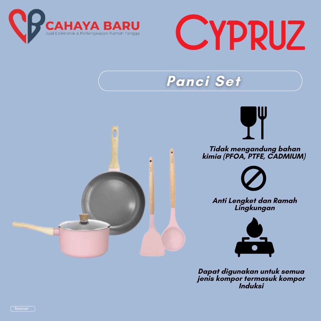 CYPRUZ PINK CERAMIC BASIC SET