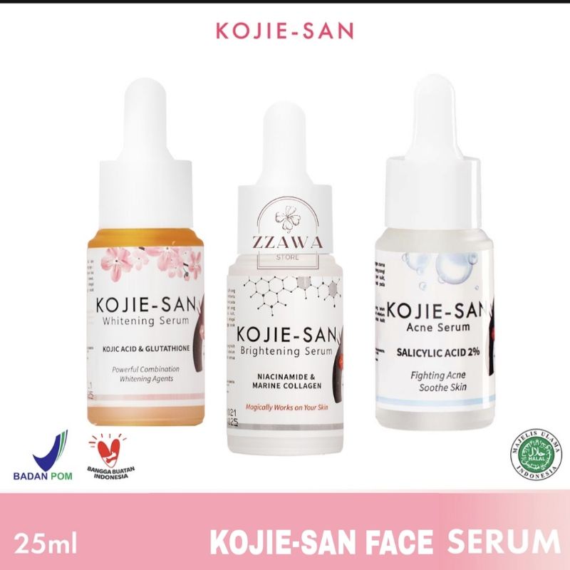 KOJIE-SAN Face Serum 25mL | Whitening Serum / Brightening Serum / Acne Serum Halal BPOM