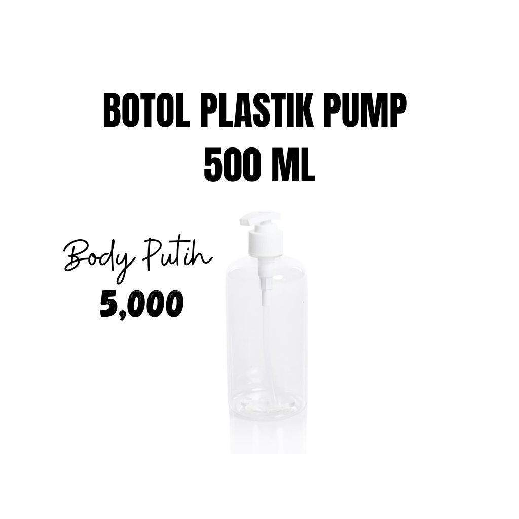 Botol Plastik 500 ML Tutup Pump PET