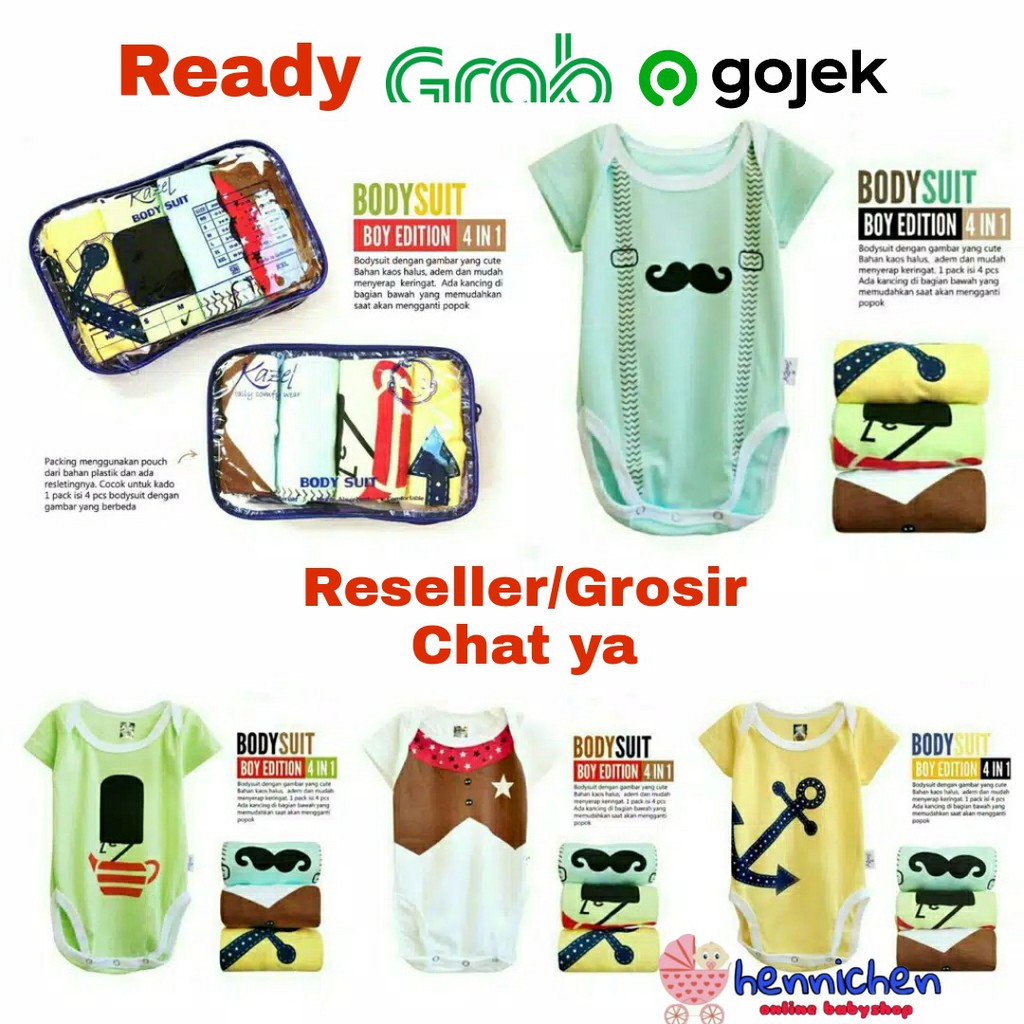 PROMO 7.7 KAZEL BODYSUIT JUMPER CHEF / BALLET BAJU ANAK / BAJU BAYI ( 1 BOX ISI 1 / 4 PCS ) / 1 PCS ECERAN PAKAIAN ANAK