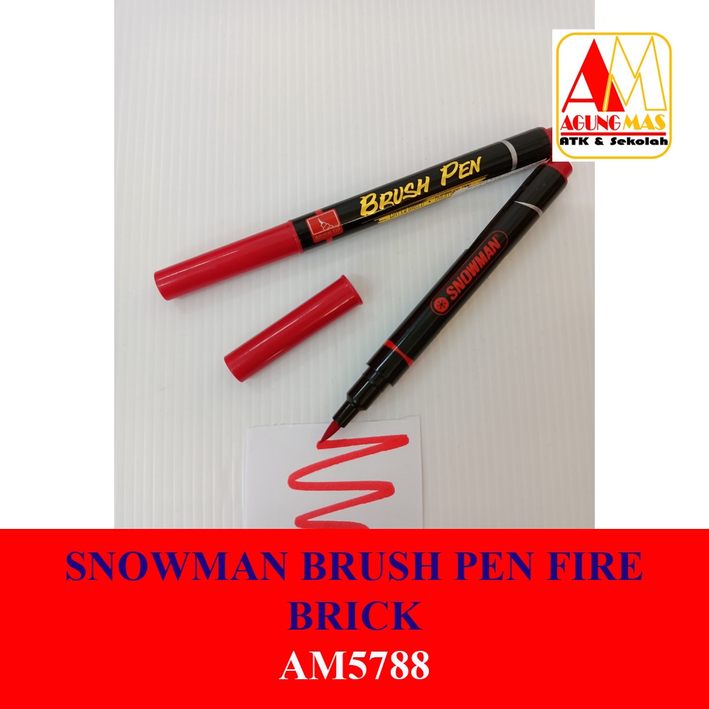

SNOWMAN BRUSH PEN FIRE BRICK