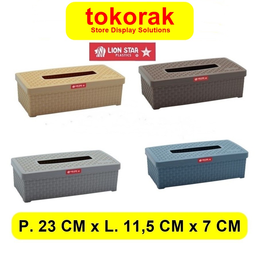 TEMPAT TISSUE UK S - LION STAR KOTAK TISU MOTIF ANYAM - RATO TISSUE