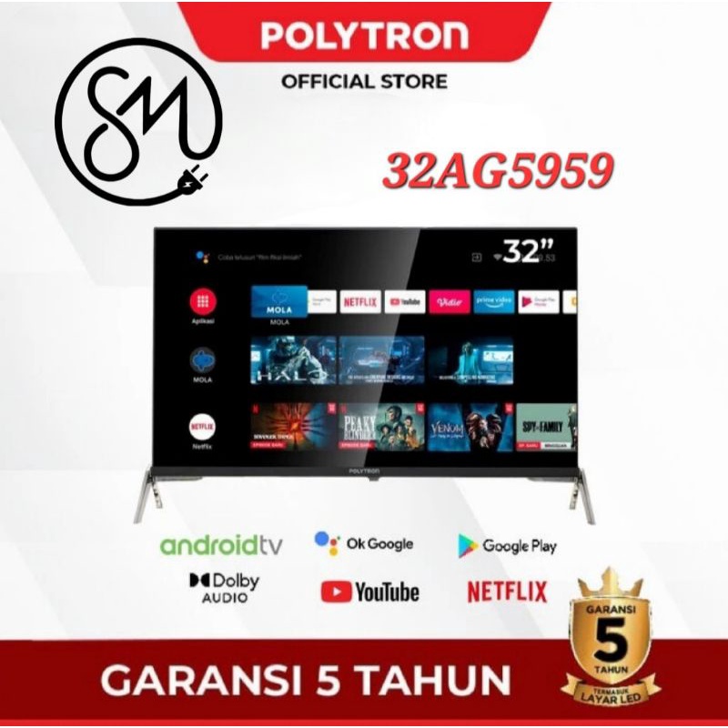 LED TV Polytron PLD 32AG5959 Android Smart 32 inc digital inch
