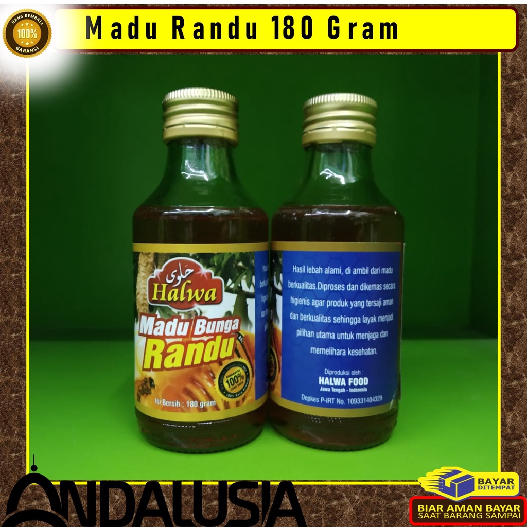 

Madu Murni Halwa 100% Madu Randu Asli 180gr