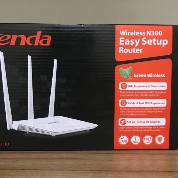 Tenda F3 Wireless Router 300Mbps 3 Antena WIFI modem router LAN port