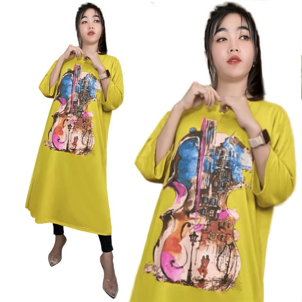 TUNIK WANITA MUSLIM MIDI OVERSIZE VIRAL HIJAB FRIENDLY