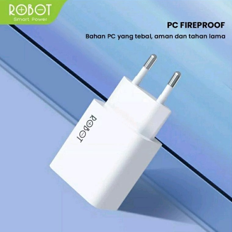 Adaptor Charger ROBOT RT-F1 Batok Charger 18W Qc 3.0 3A Quick Charger