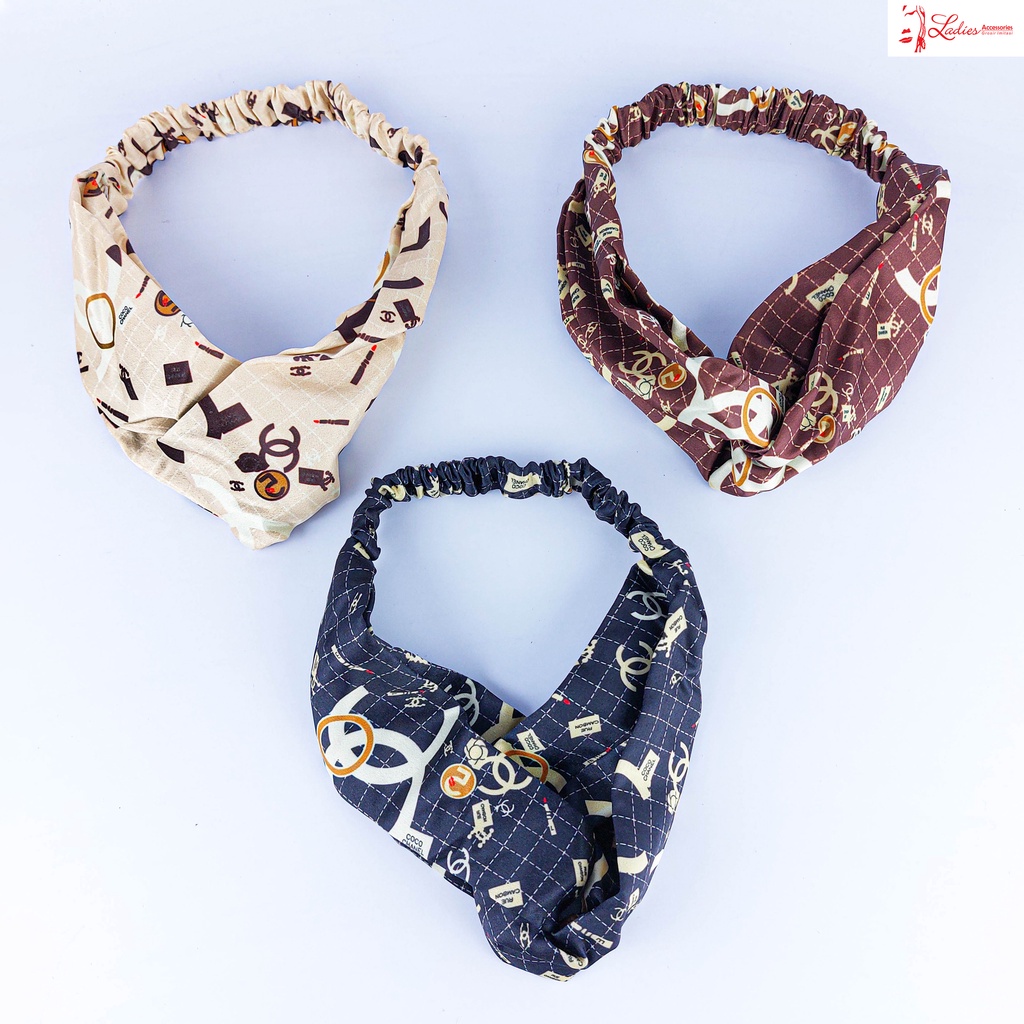 Bandana Kain Simpul Motif Huruf dan Karakter/Bando (BB 02)