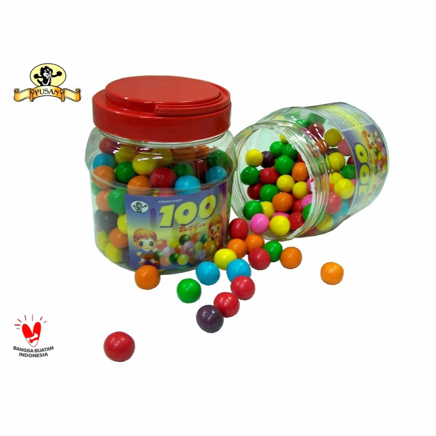 

100 ball gum 1 toples permen karet