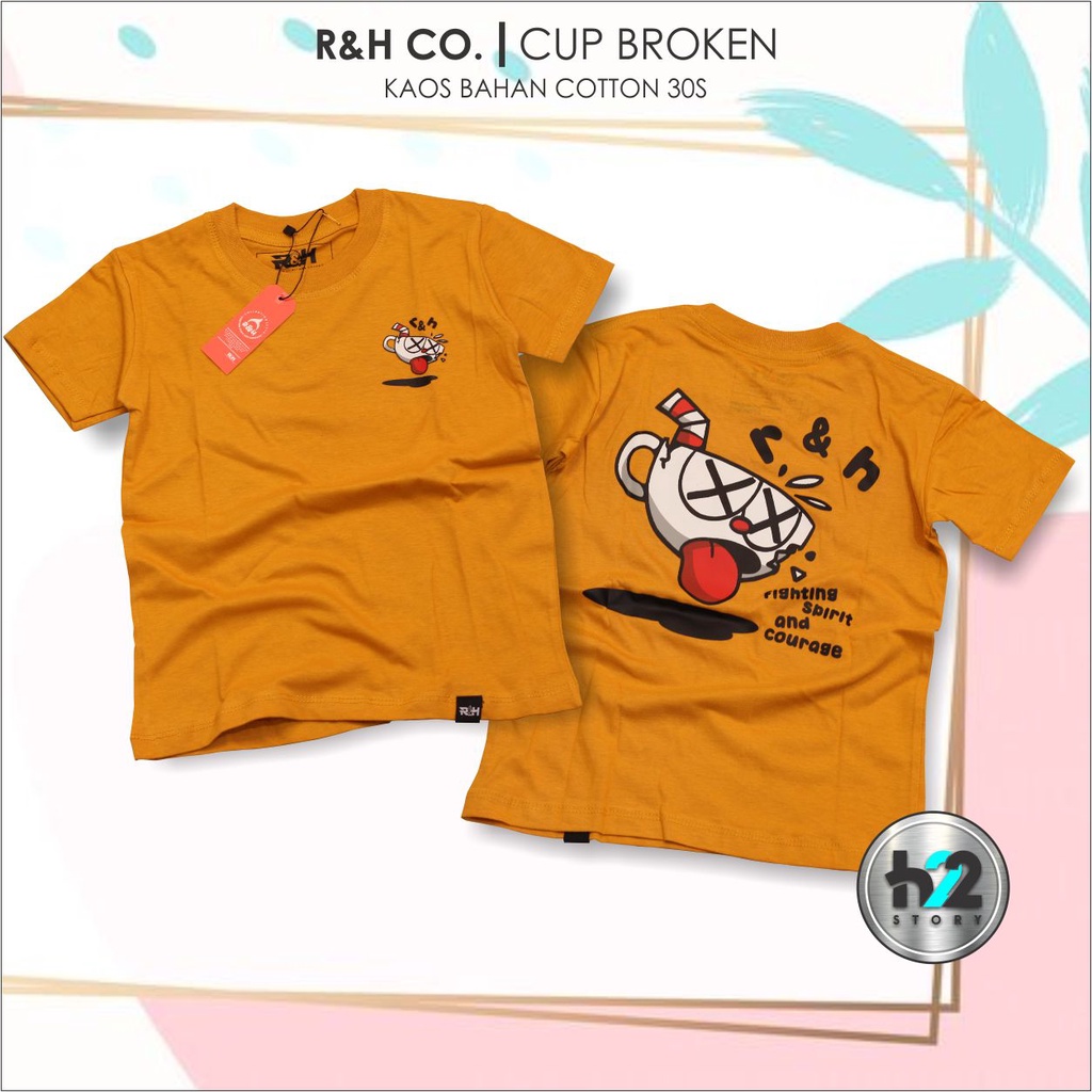 Kaos Anak Distro Sablon Depan Belakang Bahan Cotton 30S  Usia 1-12 Tahun Kekinian By H22Story
