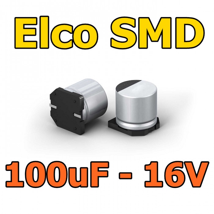 SMD Kapasitor Elektrolit Elco elko 100 uF 16 Volt