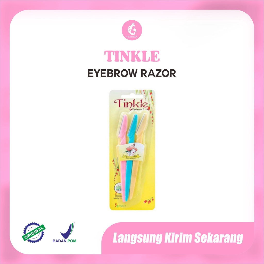 Tinkle Eyebrow Razor 3pcs 1kotak