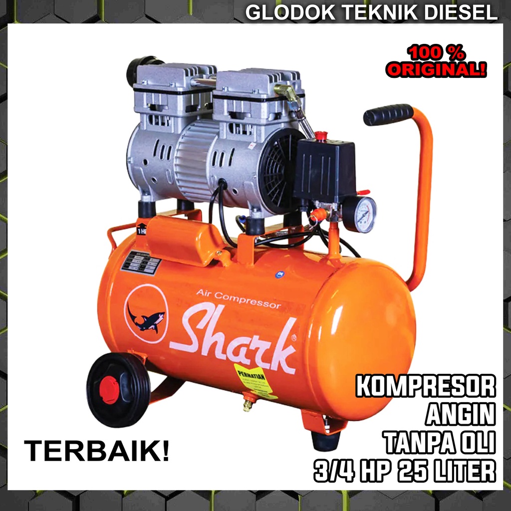 Jual Shark Air Compressor Oilless Hp Liter Kompresor Angin Tanpa Oli Ov Ov