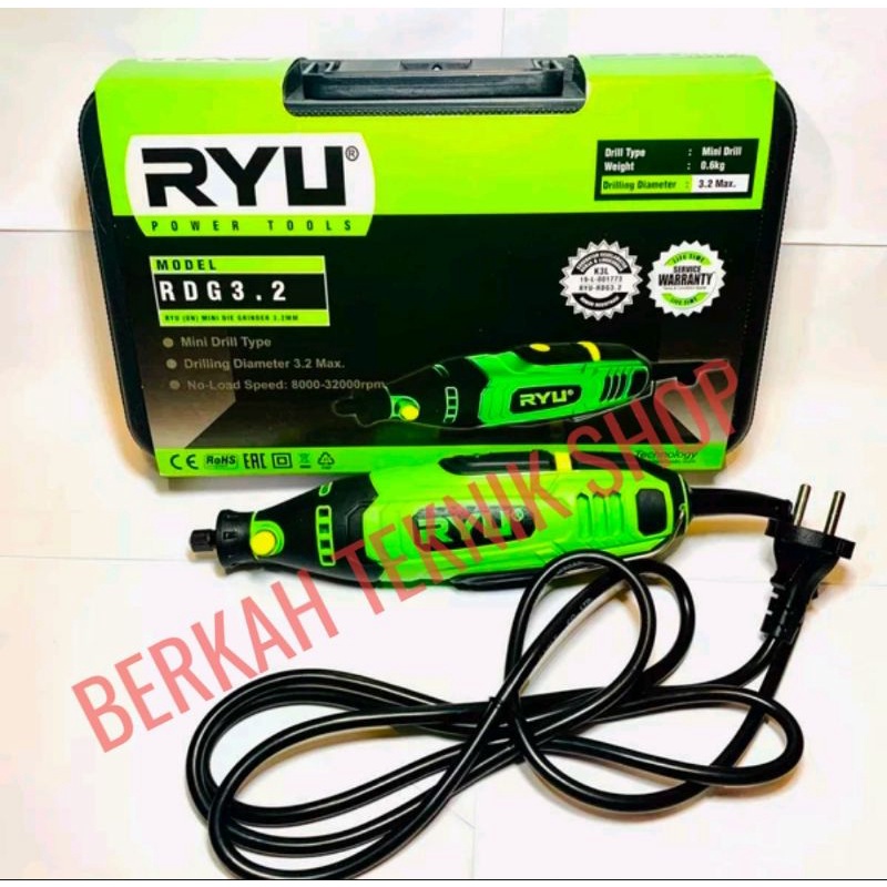 Mesin tuner RYU mini drill die grinder porting ukir bor botol