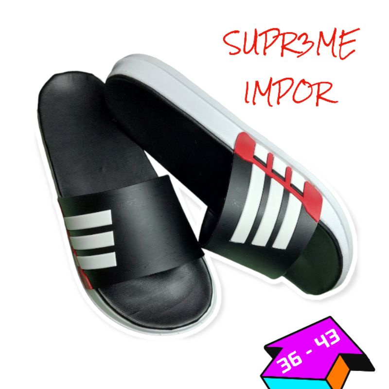 ReynataShoes - Sandal / Sendal Flat Karet Jelly IMPOR Couple / Unisex SUPR3M3 UPGRADE kece