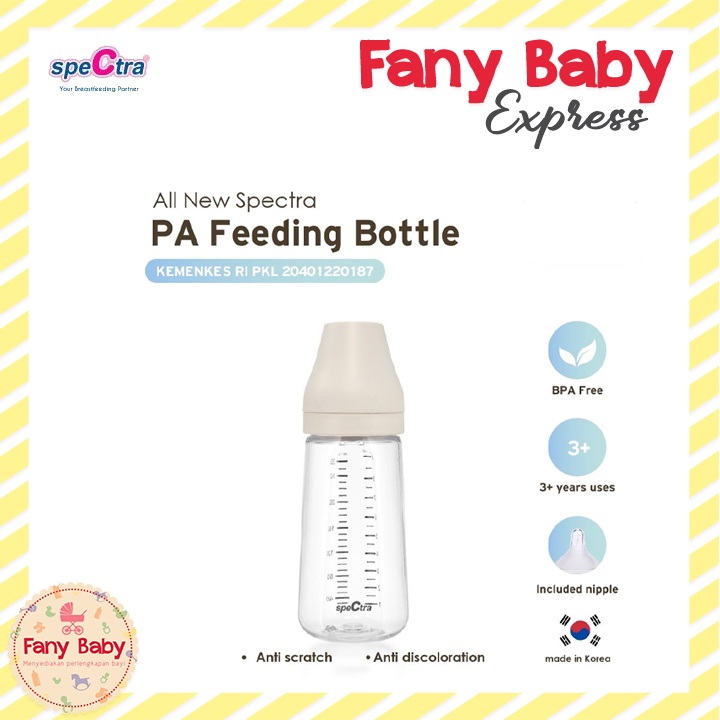 SPECTRA BABY BOTTLE PA 260ML WIDE NECK (TANPA NIPPLE)