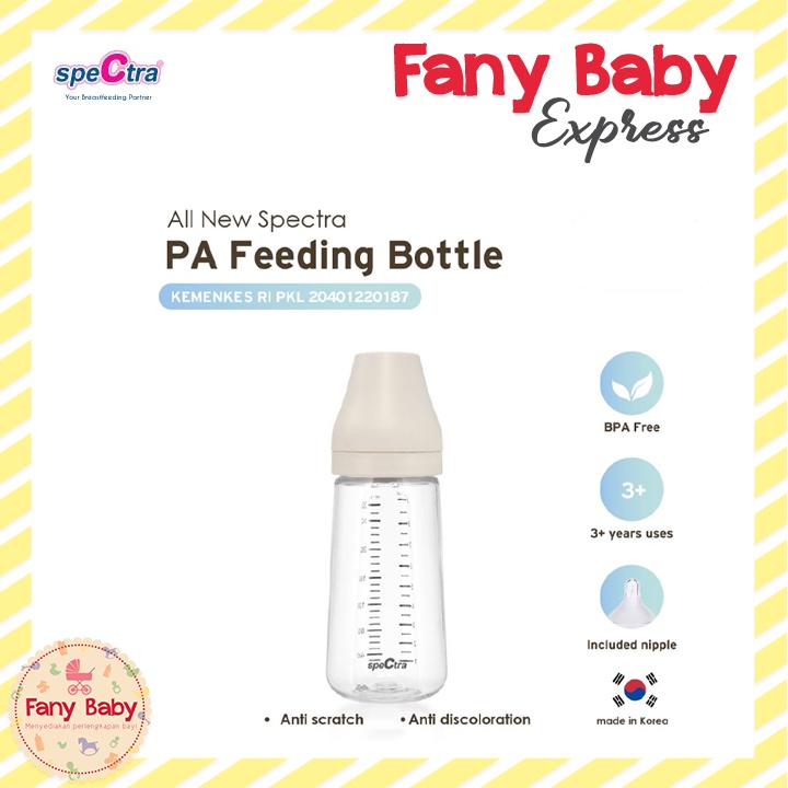 SPECTRA BABY BOTTLE PA 260ML WIDE NECK (TANPA NIPPLE)