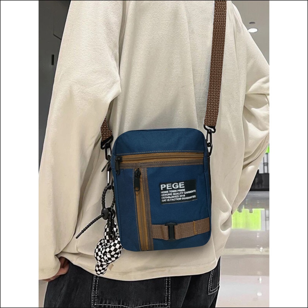 Tas Selempang Bahu Pria PEGE Tristan Model Casual - PG 8935