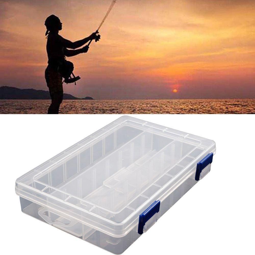 Nickolas1 Lure Box Portable Clear Kotak Penyimpanan Fishing Tackle Box Umpan Aksesoris Hook Case Lure Storage Box Tempat Penyimpanan