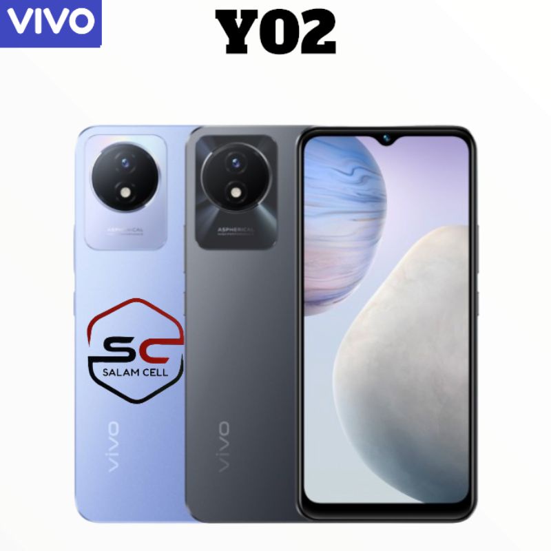 Vivo Y02 Ram 3/32GB Batrrai 5.000mAh Original Garansi Resmi