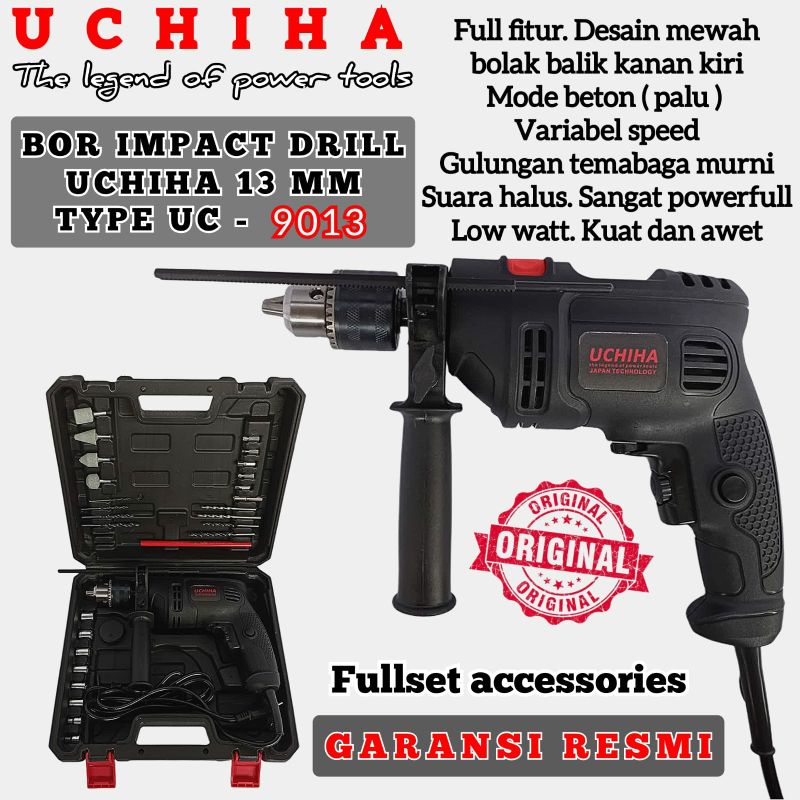 Promo mesin bor Uchiha tembok beton besi kayu pvc