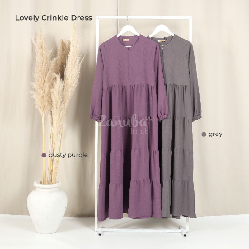 Lovely Crinkle Dress Zanuba | Gamis Crinkle