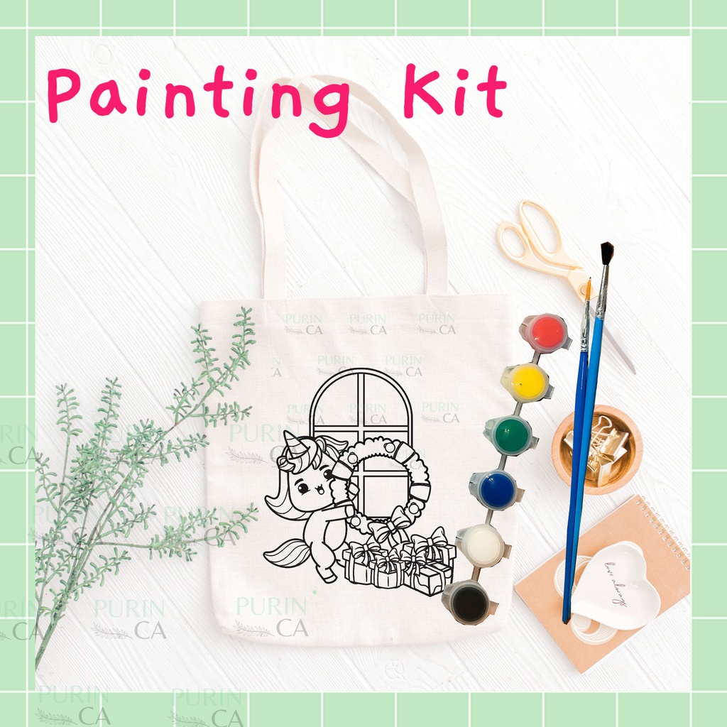 Painting Kit Coloring Kids Bag Christmas Santa Edition