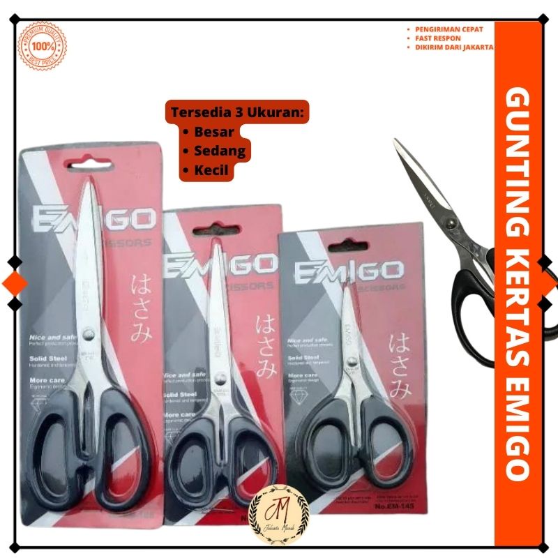 

Gunting Kertas Emigo Hitam Besar Sedang Kecil JMH