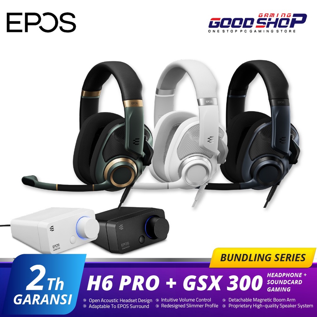 EPOS H6 PRO + GSX 300 BUNDLING - GAMING HEADSET + GAMING SOUND CARD