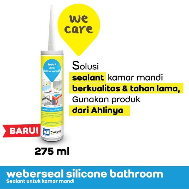 

MU Weber Weberseal Silicone Bathroom Sealant untuk Kamar Mandi 275 ml - Transparant