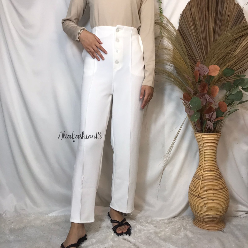 CELANA KULOT LIST KANCING SCUBA/BASIC PANT/CELANA SCUBA/SCUBA PREMIUM