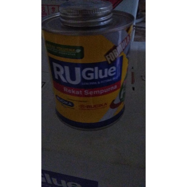 

Lem Rucika Ruglue Truglue Pipa pralon PVC 400g 400 Perekat kaleng ORI